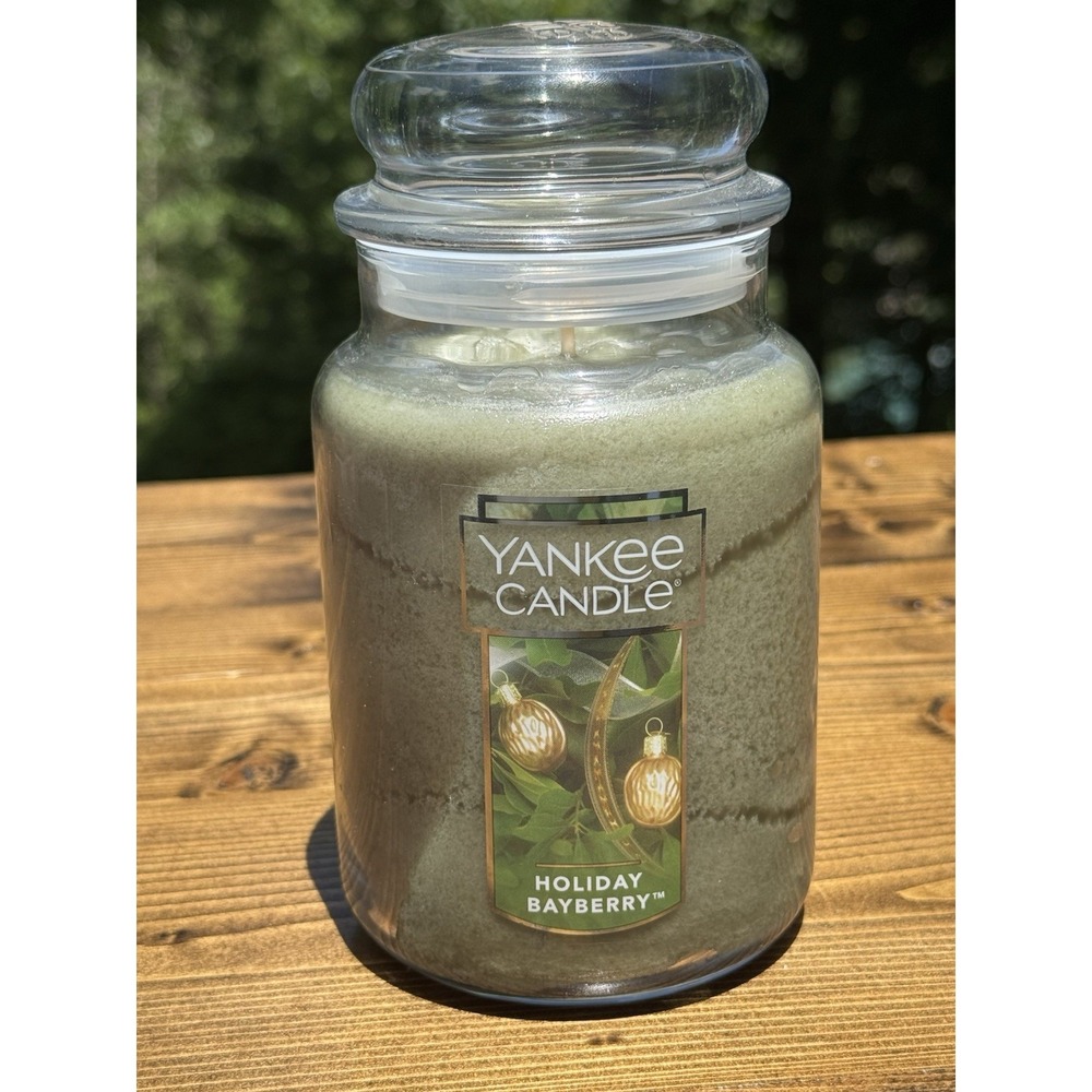 Yankee Candle Holiday Bayberry 22 Oz Large‎ Jar Candle Unused Glass Lid USA